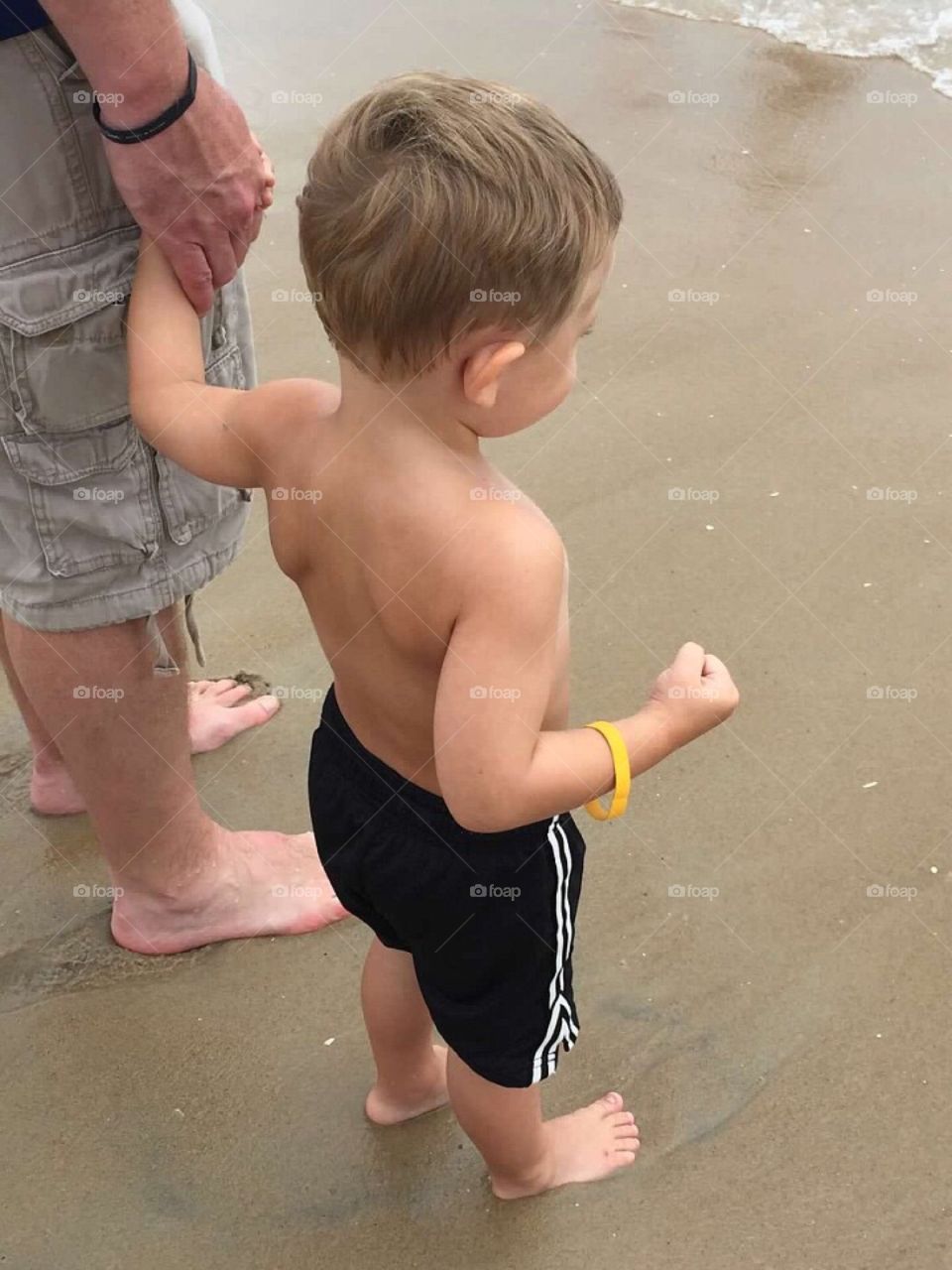 Little boy, big ocean. 