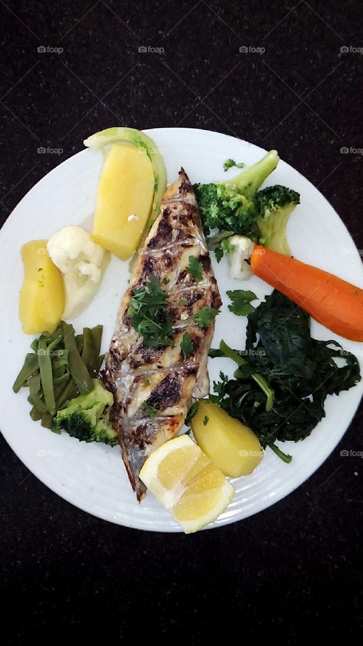 Baked swordfish