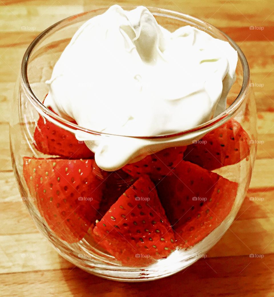 Strawberries & Cream in a Glass