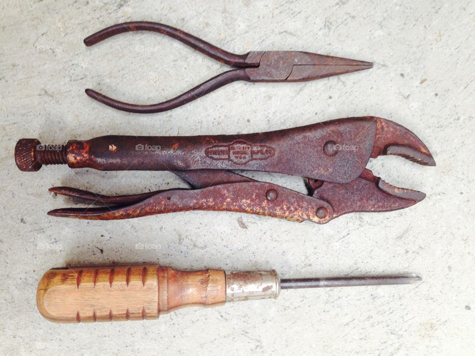 Vintage tools. Vintage tools that we still use. 