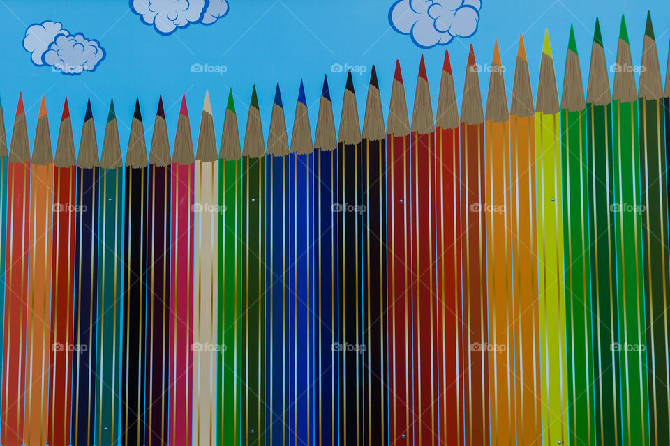 Illustration of color pencils