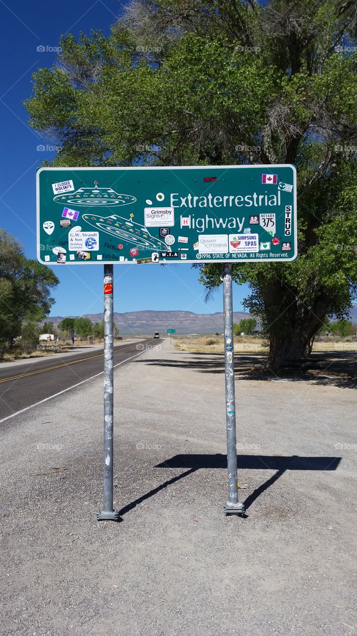 Entering the Extraterrestrial Highway, near Area 51, Nevada