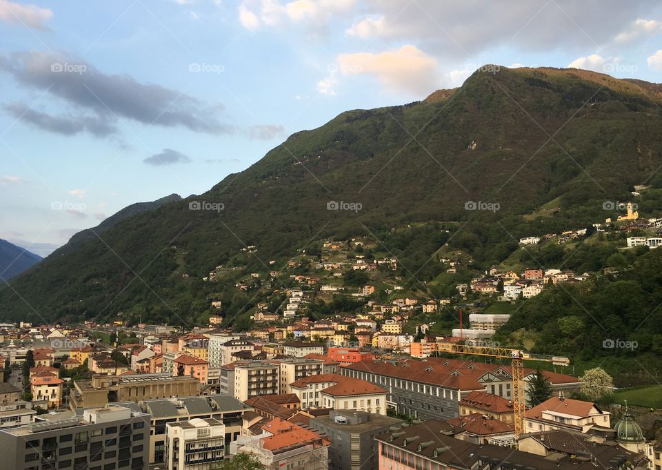 Bellinzona cityscape 