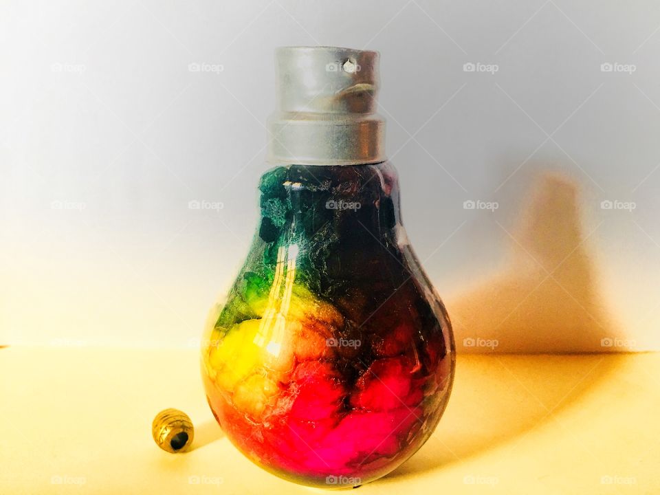 Clash of colors in a light bulb