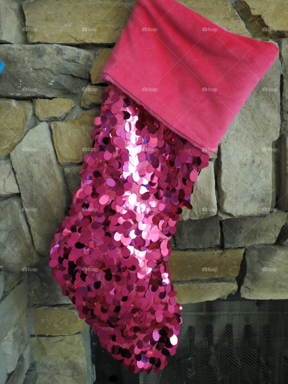 Pink Christmas Stocking.