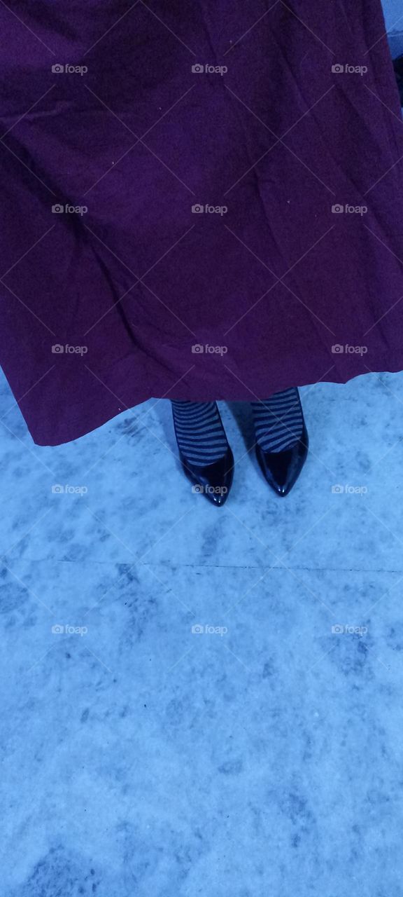 beautiful socks with black belly and drape of mahrun gown