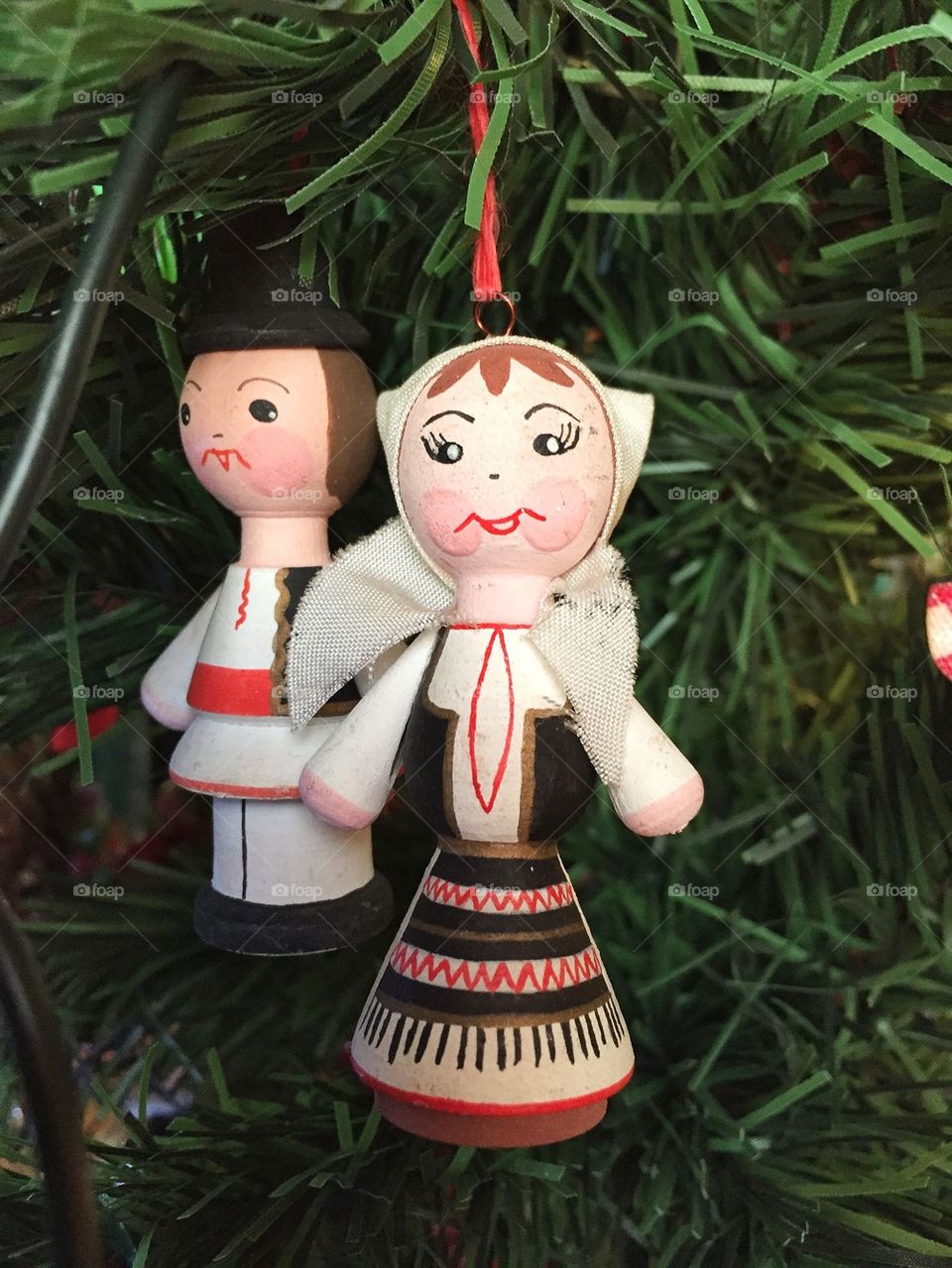 Traditional romanian ornamental dolls