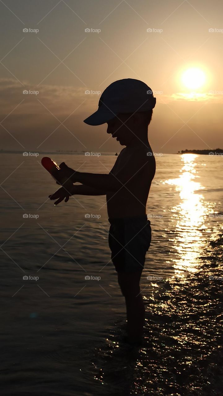 Summer games at sunset