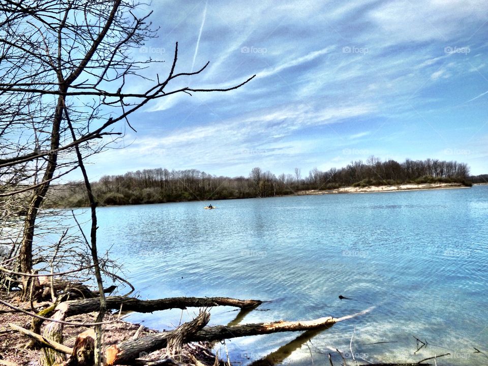 Beautiful lake view in Indiana. 