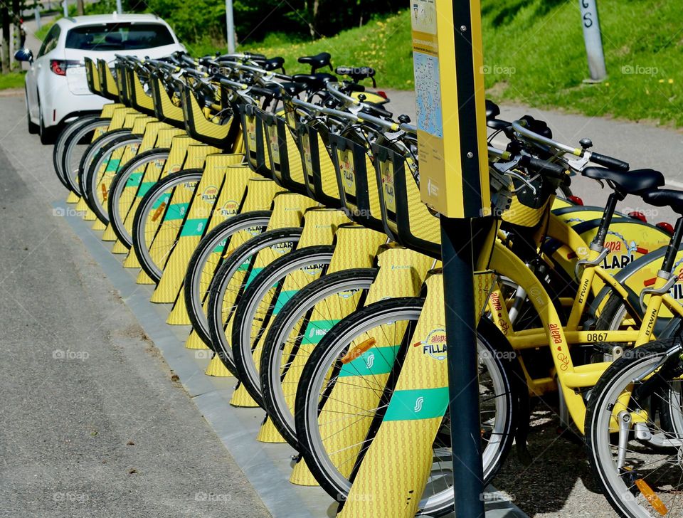 Row of bikes