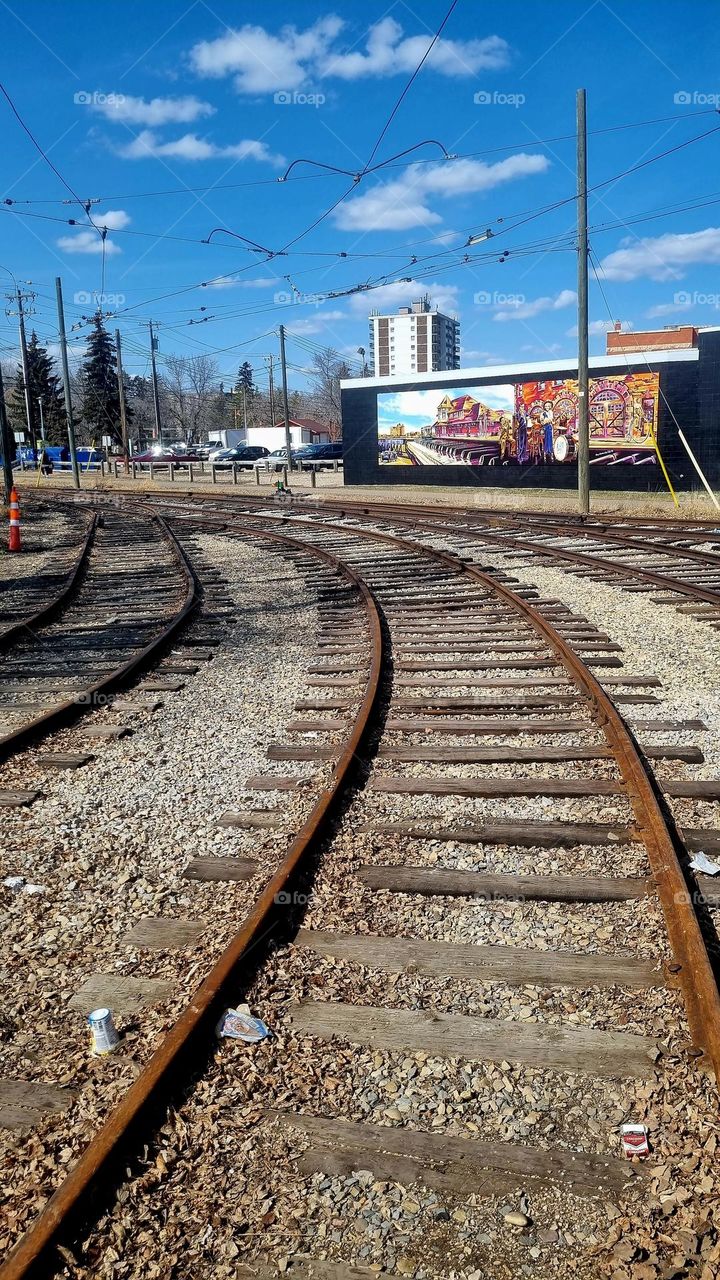 waiting for the train