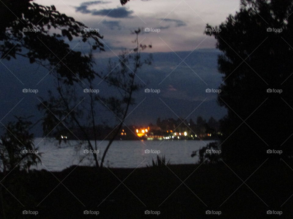Night picture on lake Kivu Gisenyi Rwanda