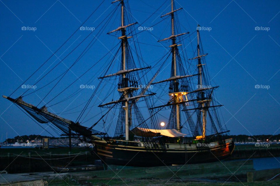 Ship and Moon