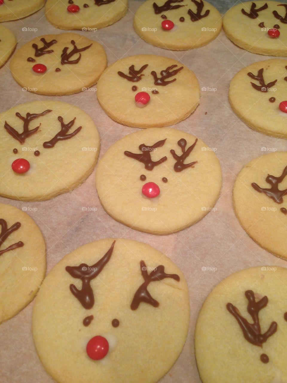 Baking rudolph cookies