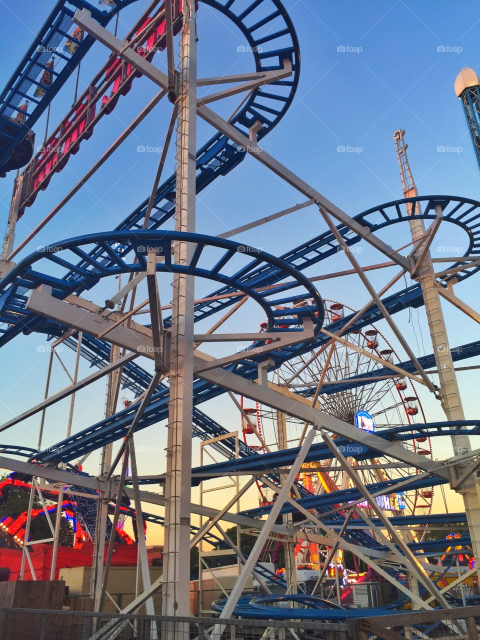 Low angle view of ferris wheel