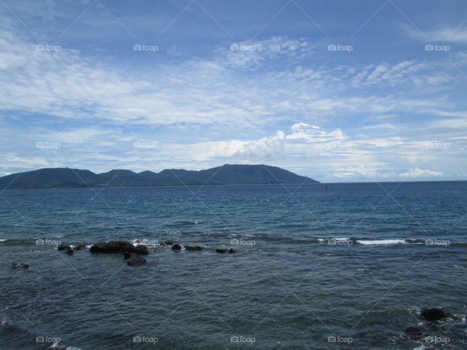 Sabang Island coast blue sea