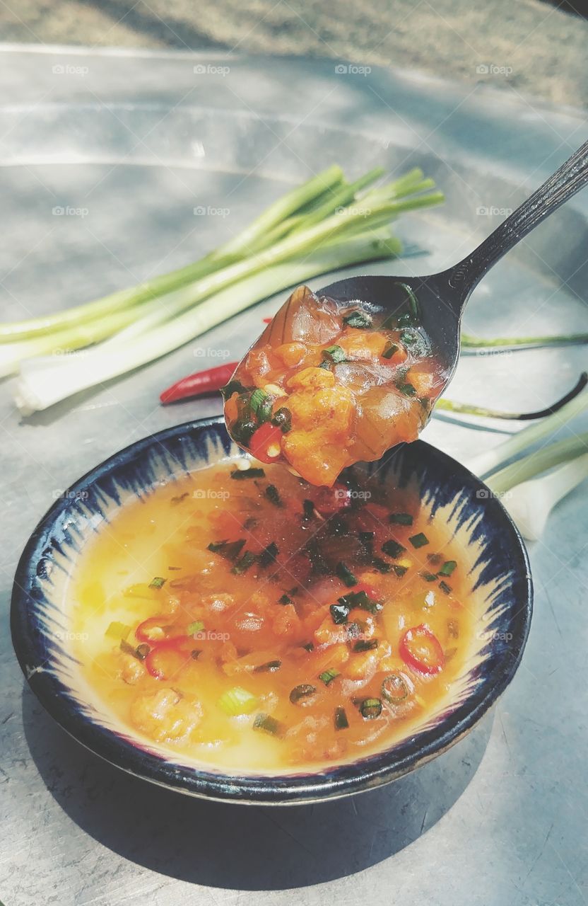 Traditional waterferncake in Vietnam.