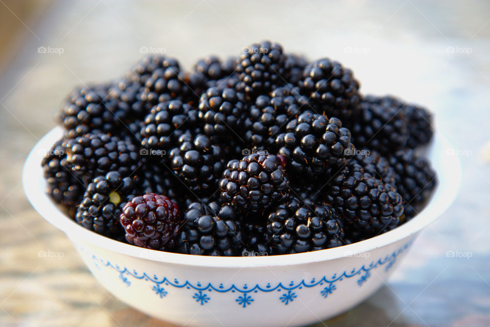 Blackberries In A bowl