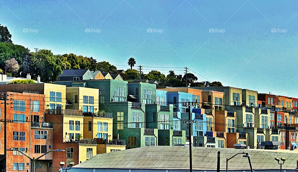 colorful houses on a hill