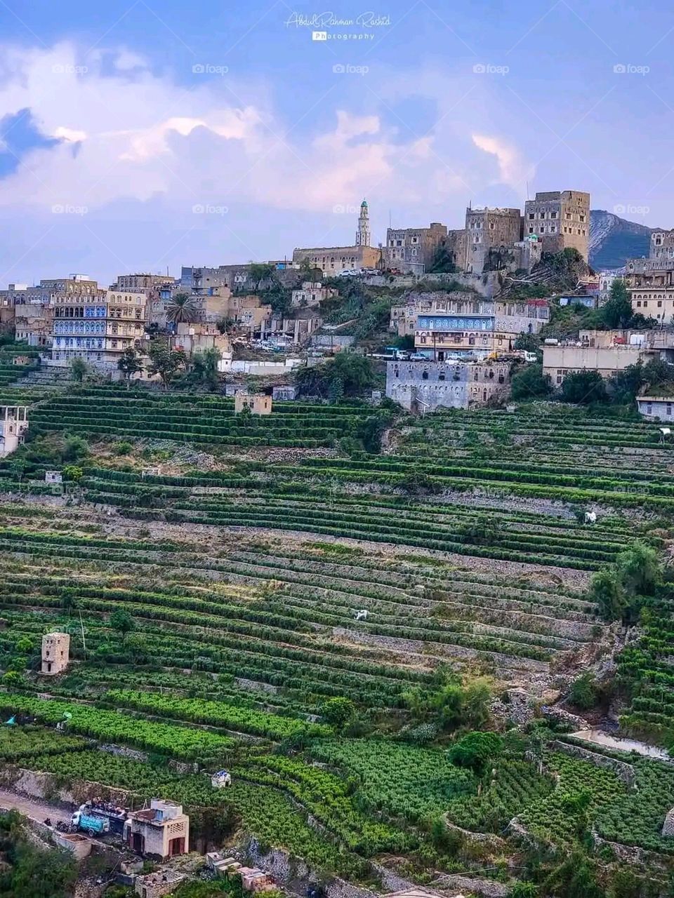 Glory be to God, the magnificent and picturesque view and the natural green trees are a view that is nothing more wonderful than it