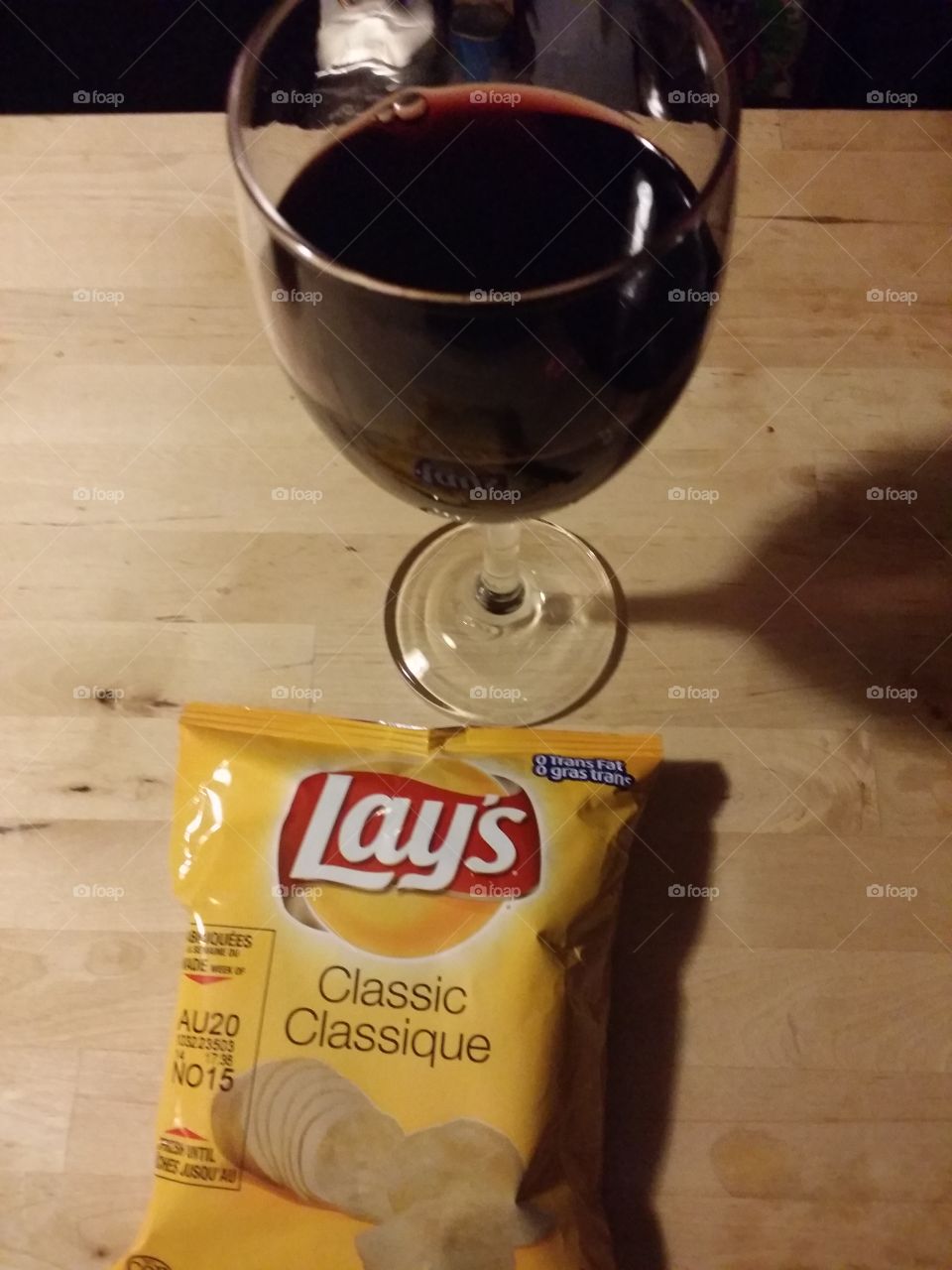 Wine and chips