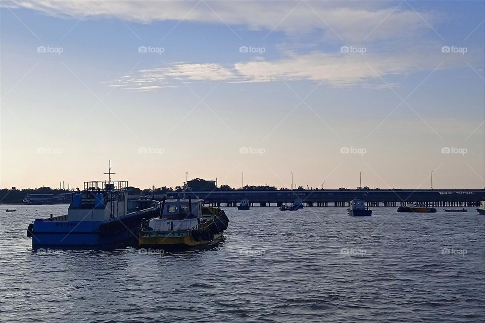 Boats on the seaside.