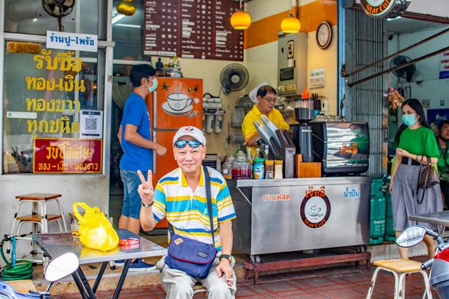 one moment at a Street Restaurant in the Capital City Bangkok Thailand Southeast Asia