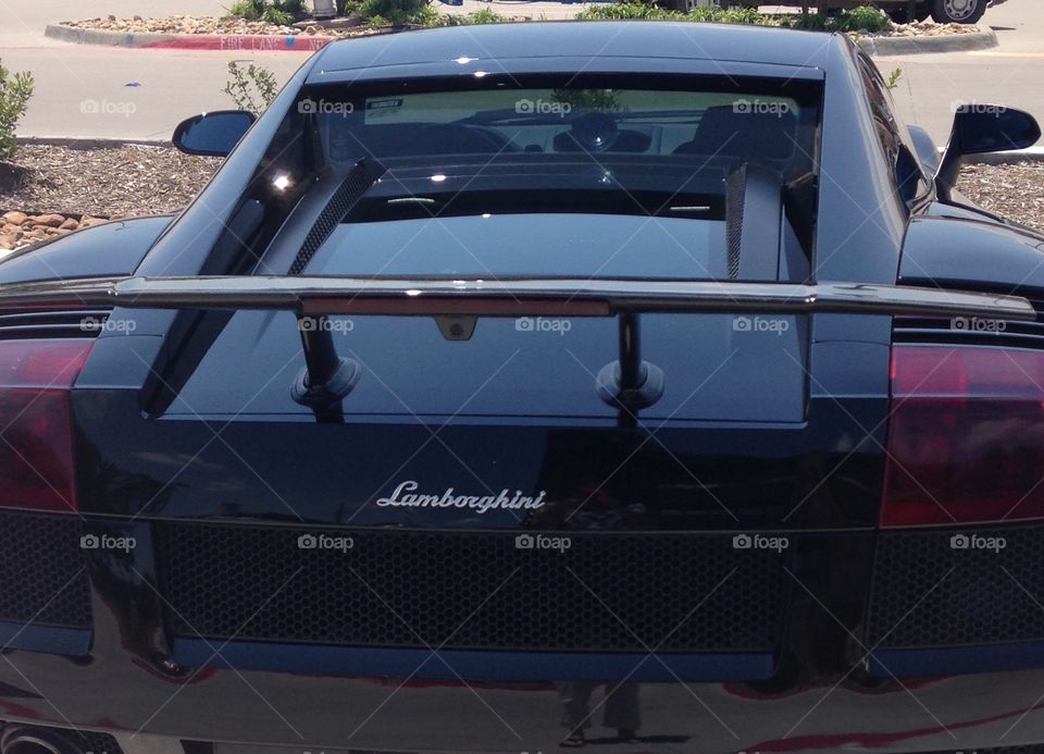 Sweet ride. Black Lamborghini 