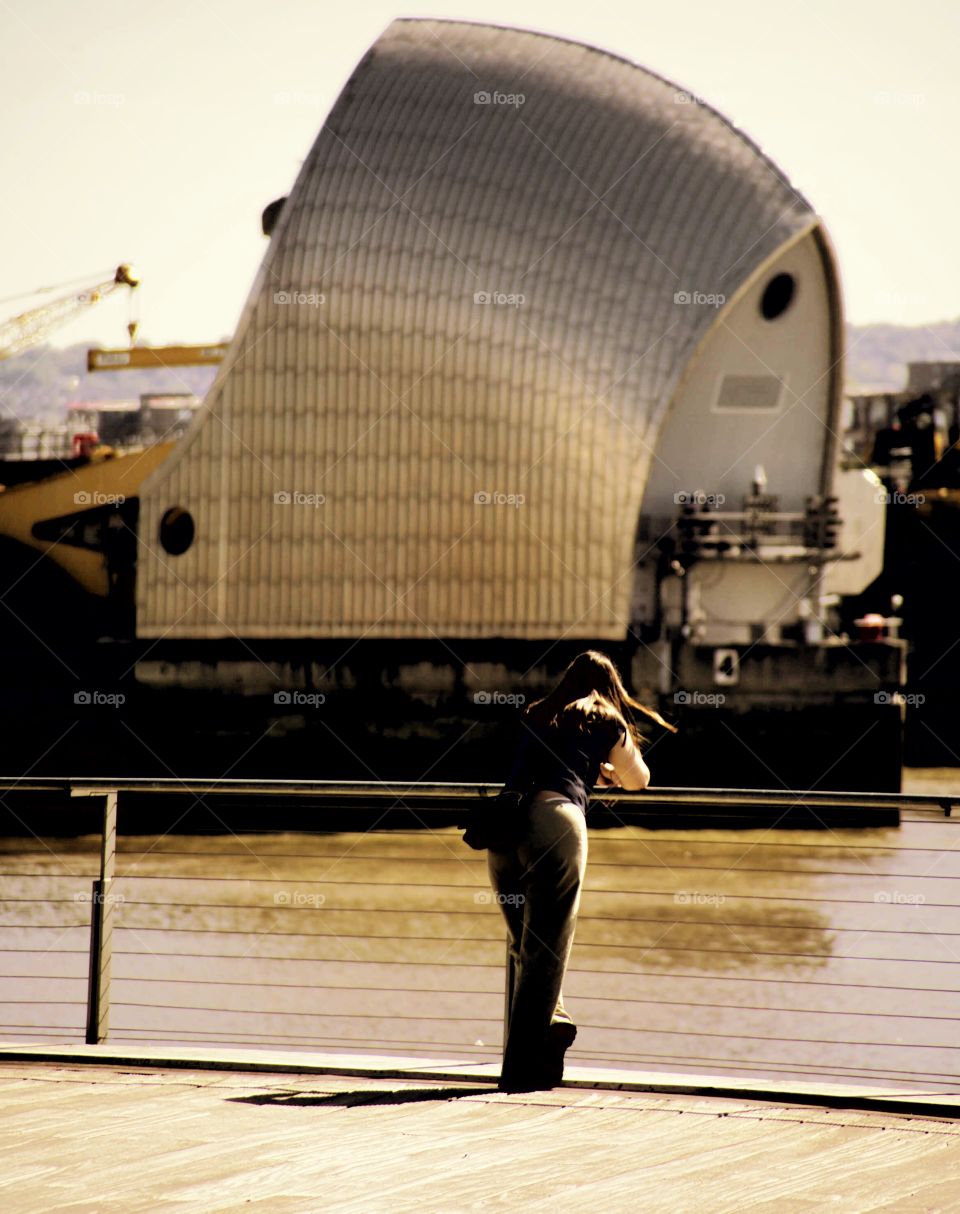 London. Thames barrier