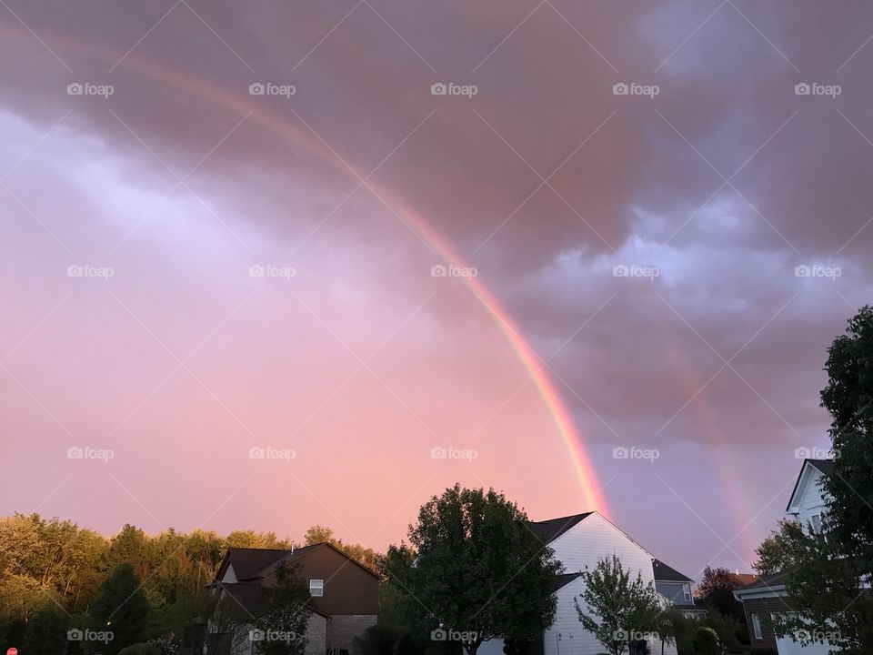 Can you see the second rainbow? We love the Indiana summer nights. 