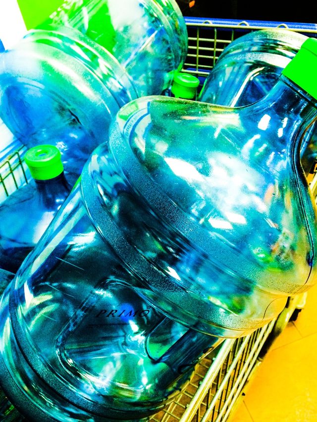 Empty water bottles