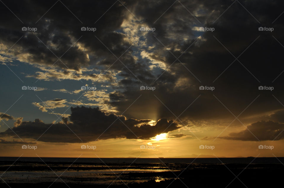 beach sky low sunset by hkjohan