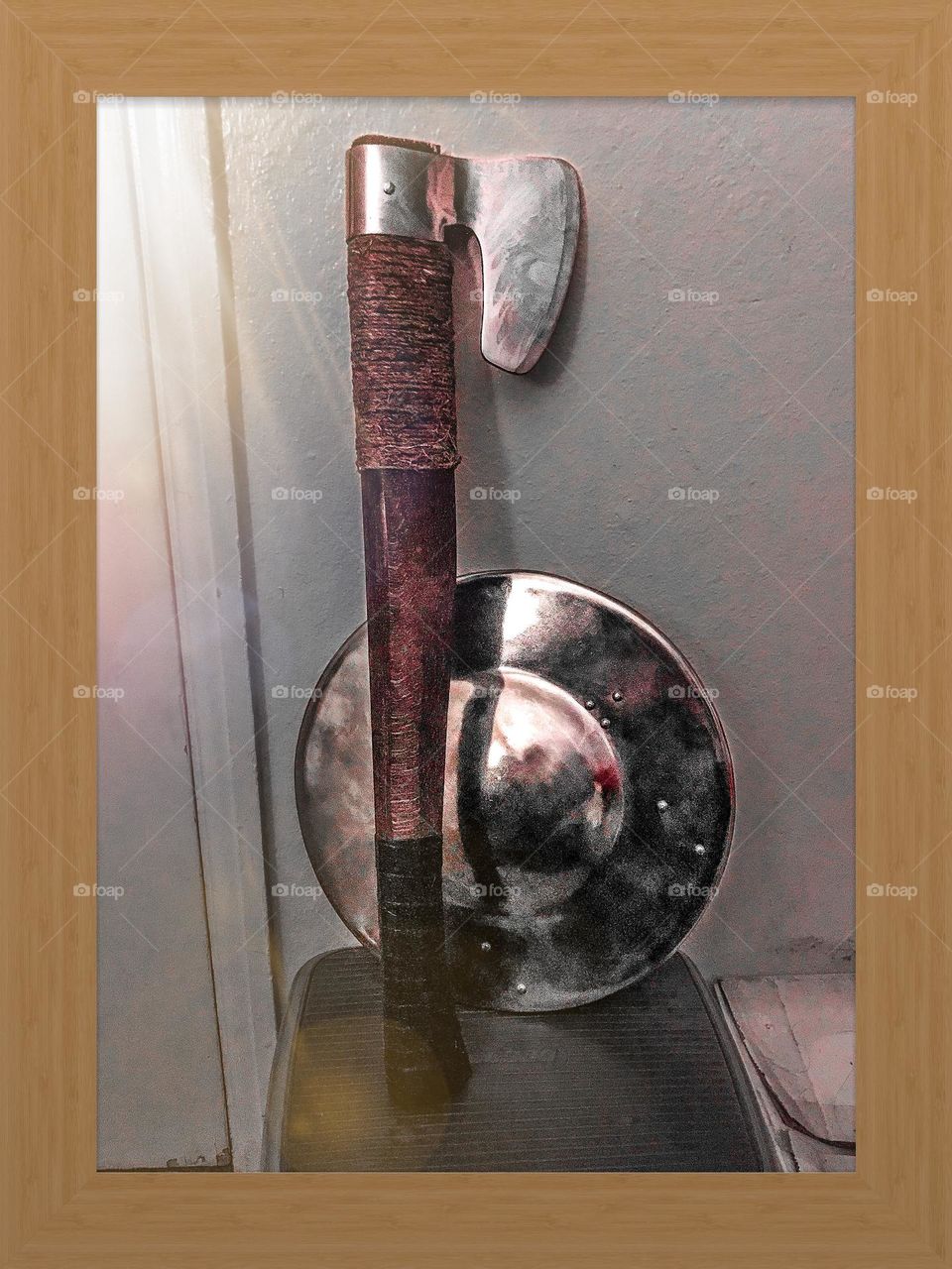 Buhurt ax and buckler set. Indeed, these reproduction battlefield implements can be employed for mock medieval armored combat, martial arts training and workout routines.