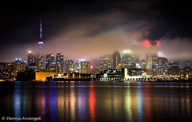 Foggy night in Toronto
