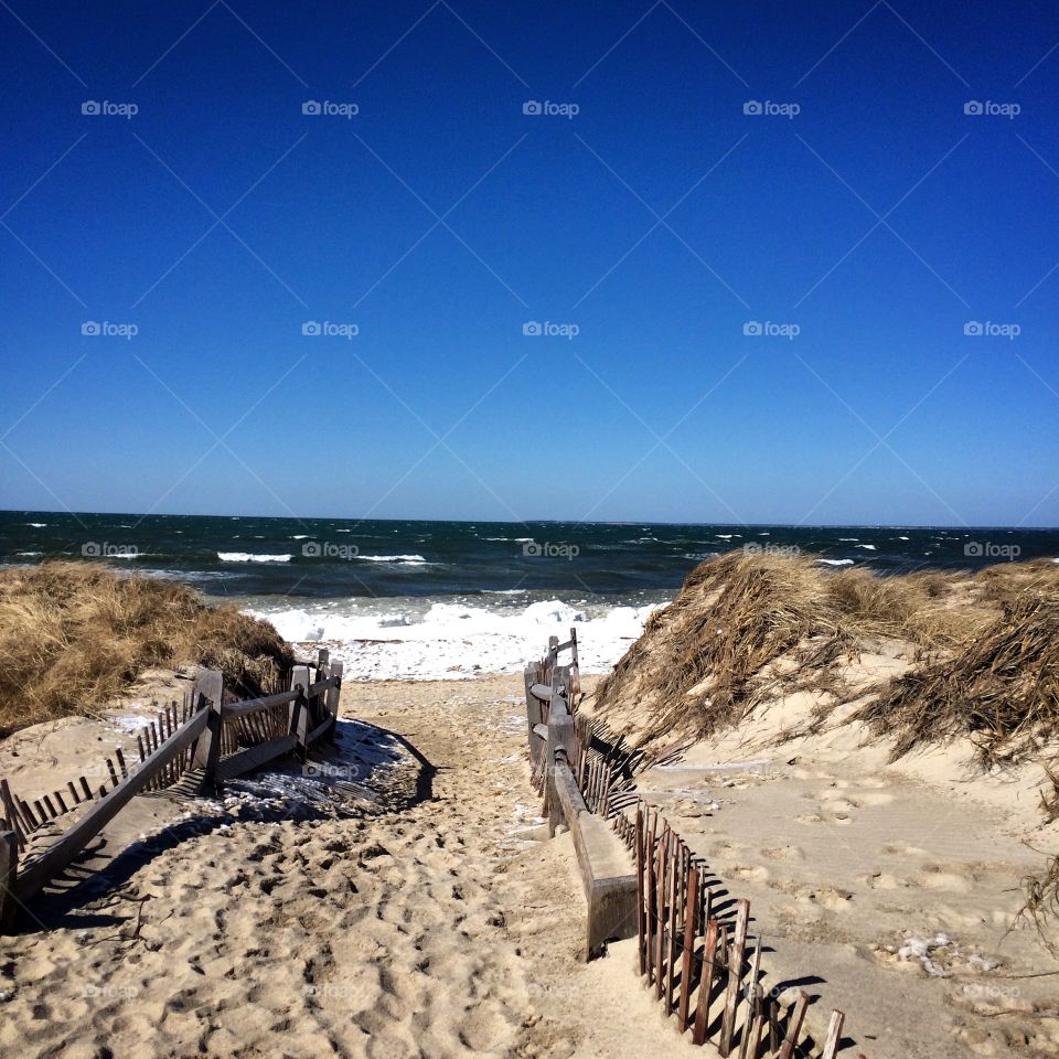 Snow and Sand. Cap Cod, MA