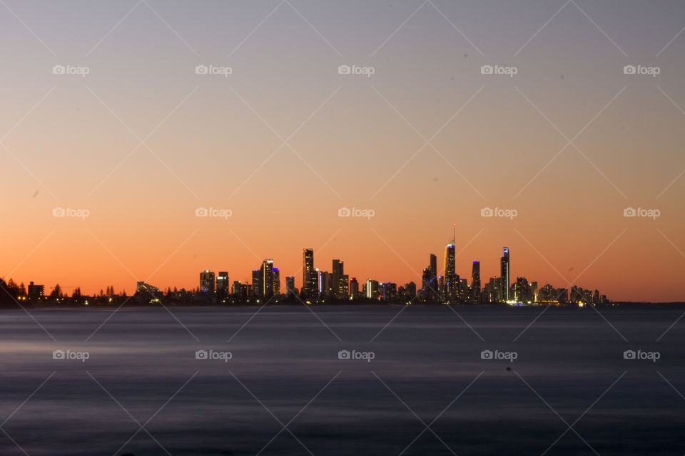 Dusk over Surfers Paradise 