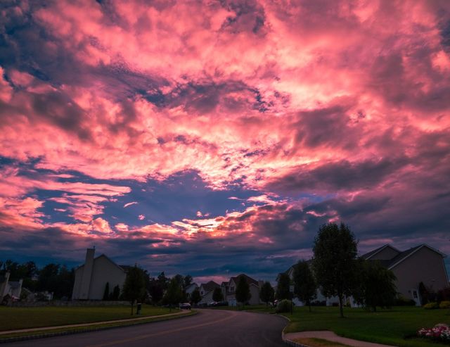 Sky on fire