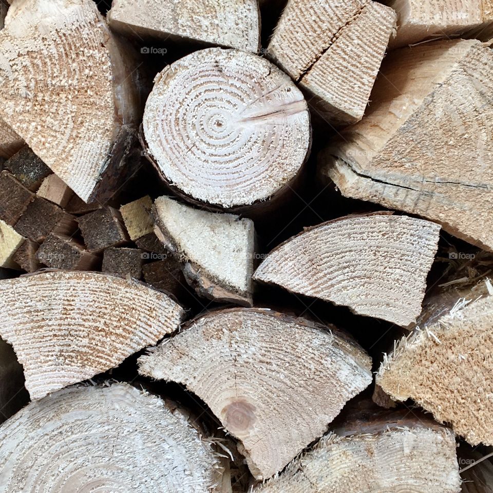 L is for Logs to burn on my wood burner stove 