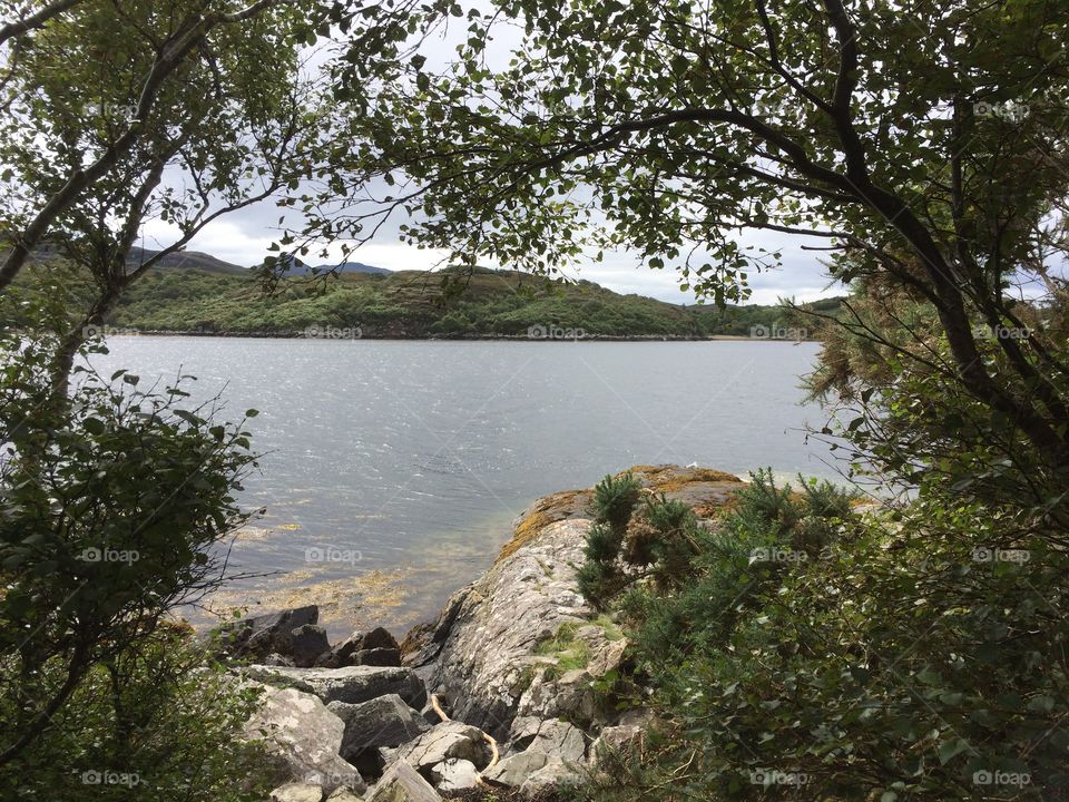 Scottish Highland Loch. West coast of Scotland loch.