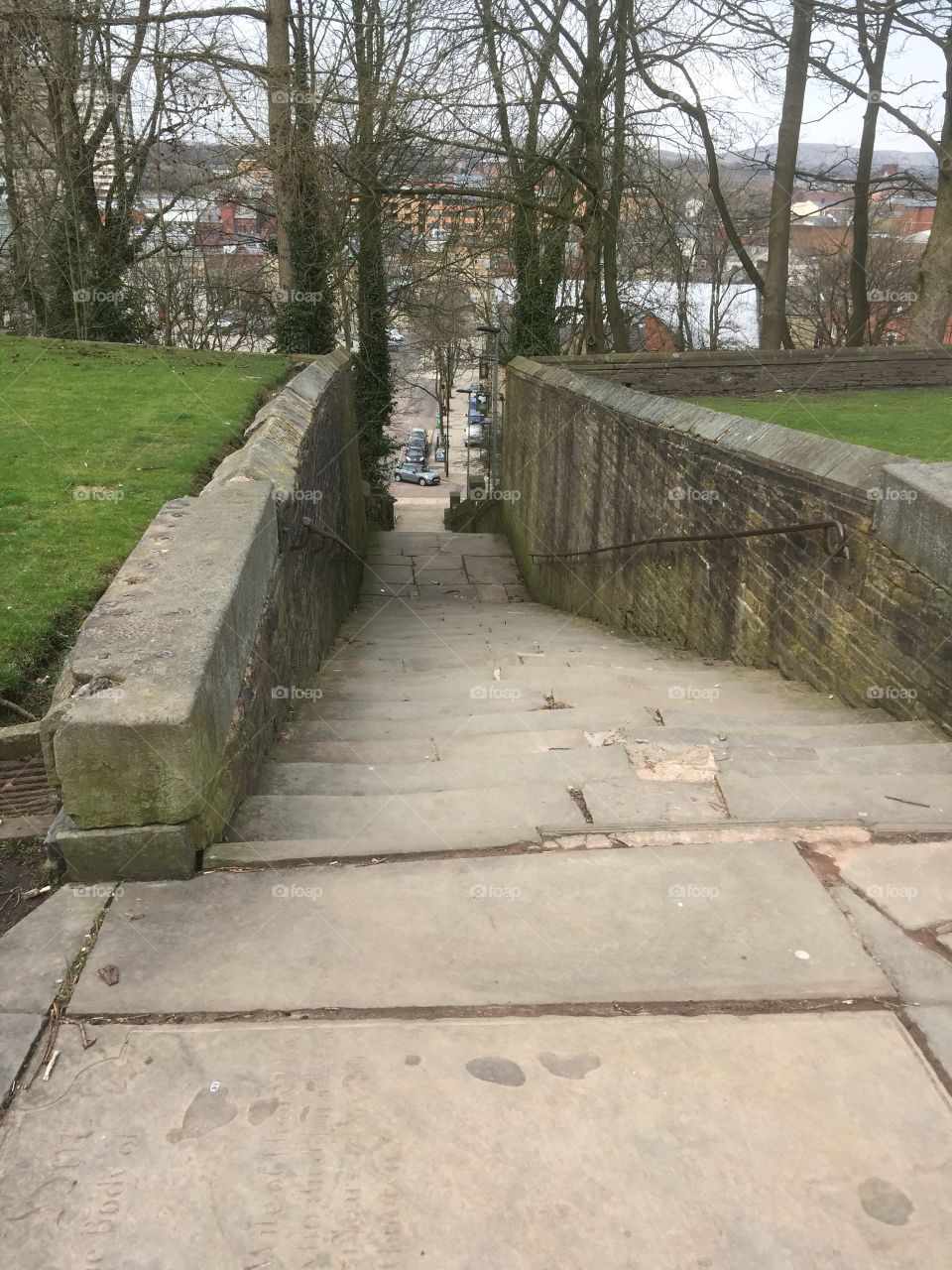 Church steps, Rochdale, Lancashire 