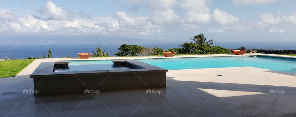 Beautiful swimming pool in Kapalua Maui