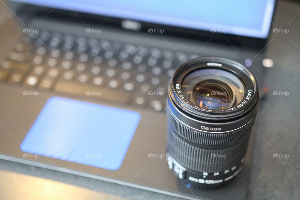 Lens and Laptop