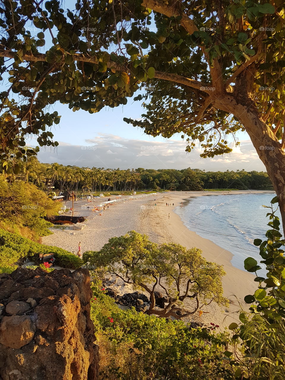 View of the Mauna Kea Beach, Big Island, Hawaii, USA