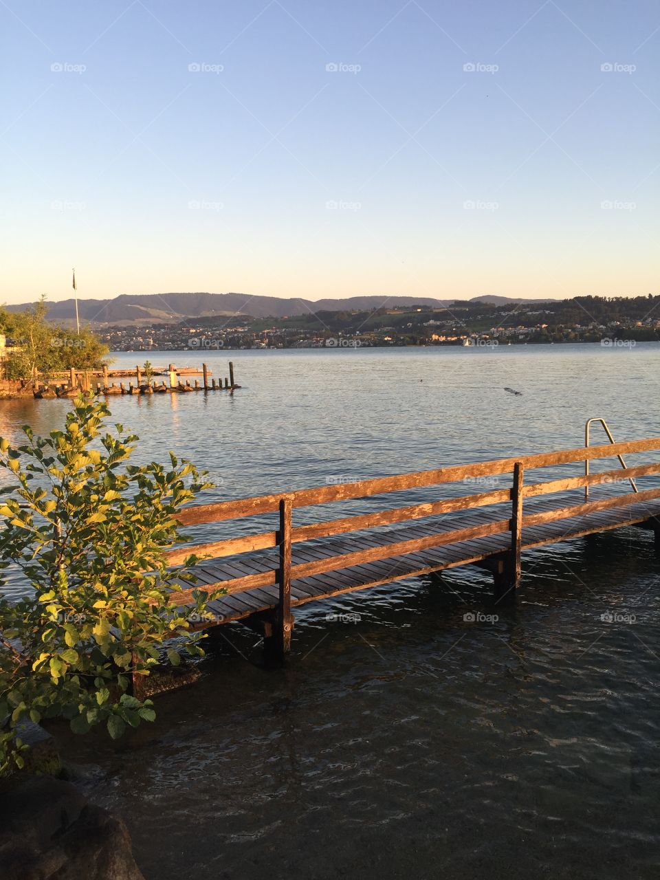 Lake view at golden hour