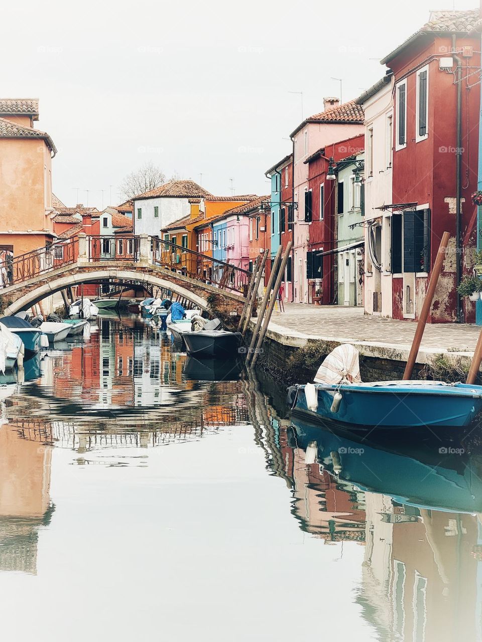 Burano, a small town in Veneto famous for its colorful houses 