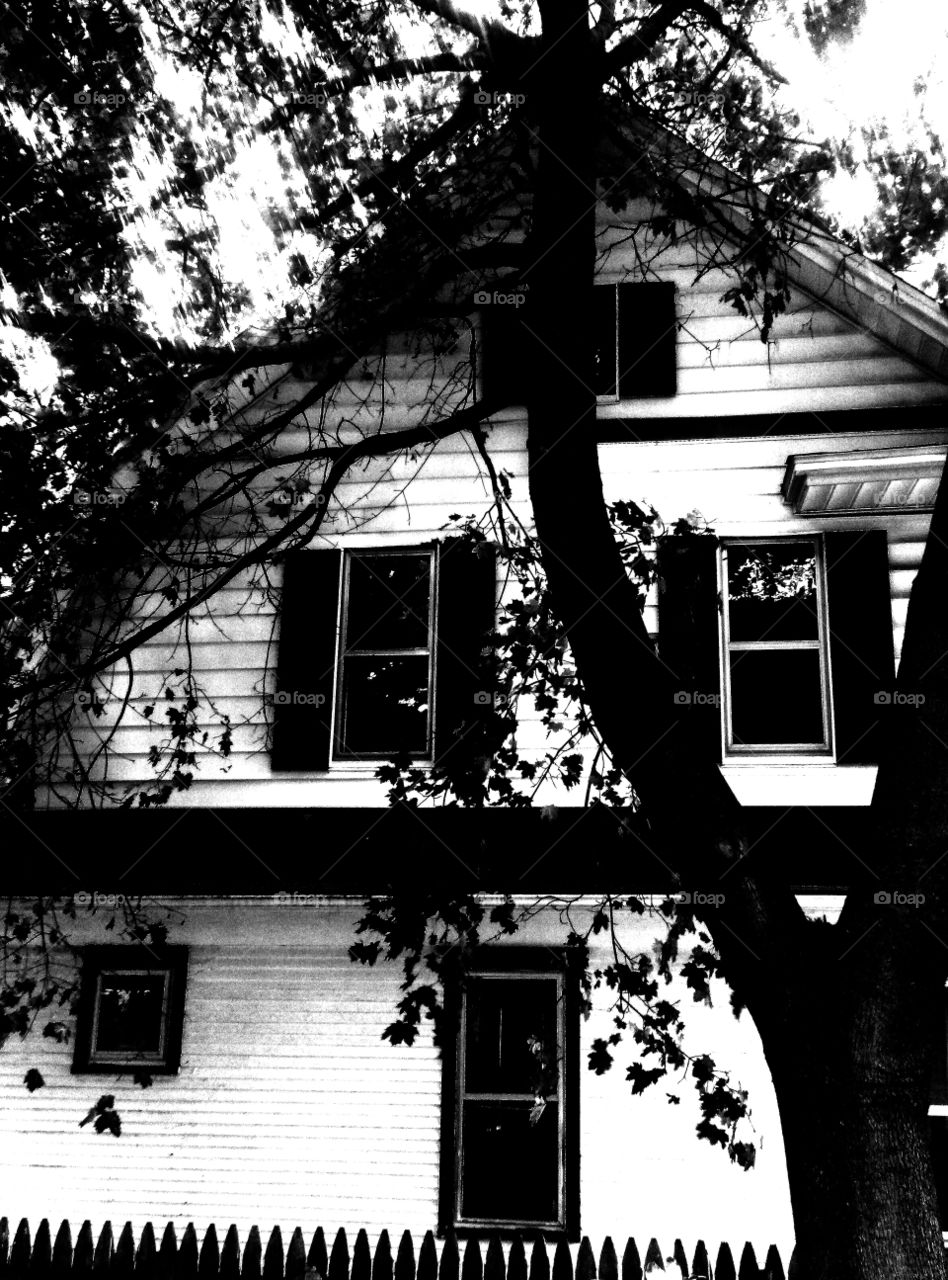 Neighbor?. creepy house next door.