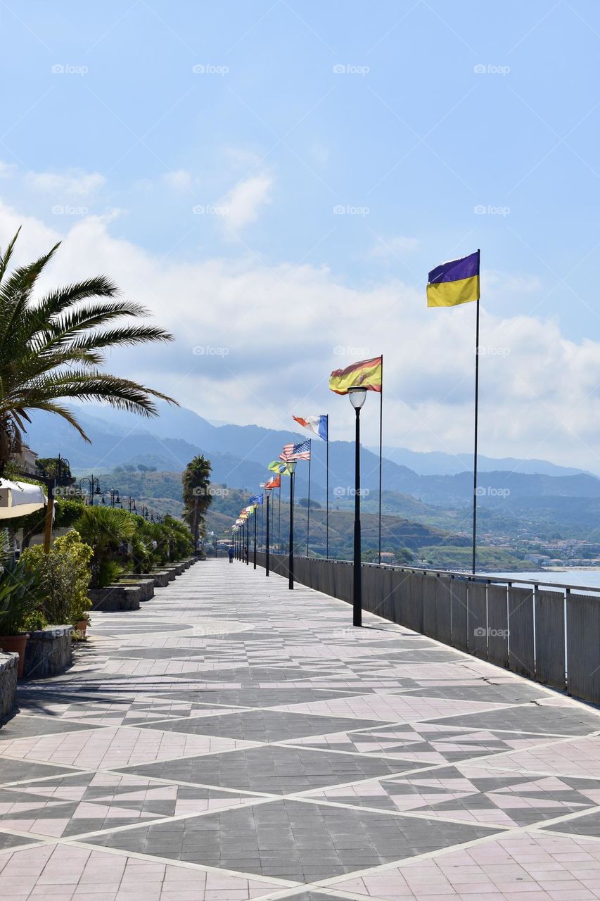 the flags of the countries