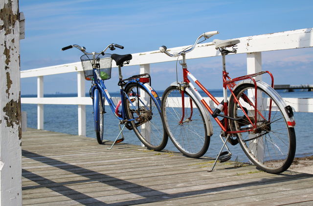 Bikes at the beach.