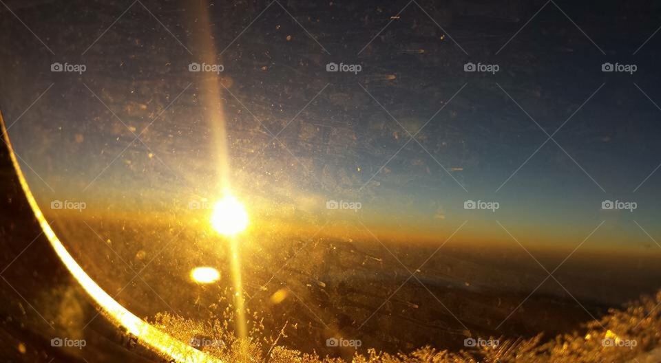 Sunrise from aero plane