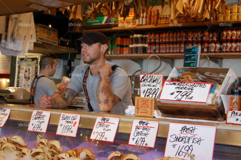 fish market in Seattle